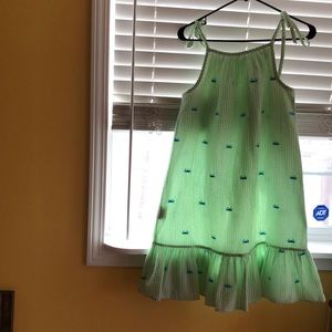 Girls seersucker crab dress